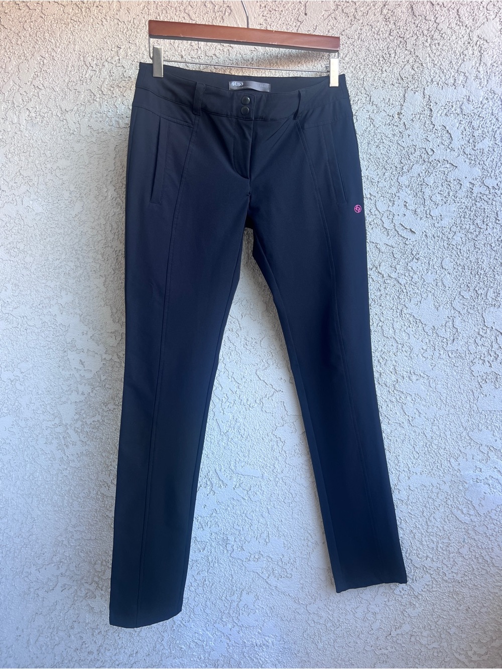 Lija Golf Black Straight-Leg Performance Pants